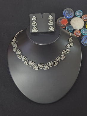 Premium AAA Grade Cubic Zircon / American Diamond Sets - Necklace & Earrings