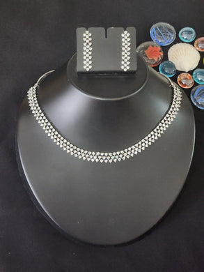 Premium AAA Grade Cubic Zircon / American Diamond Sets - Necklace & Earrings