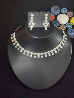 Premium AAA Grade Cubic Zircon / American Diamond Sets - Necklace & Earrings