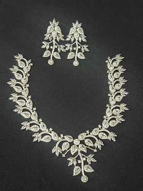 Premium AAA Grade Cubic Zircon / American Diamond Sets - Necklace & Earrings