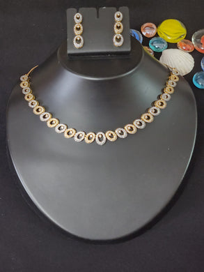 Premium AAA Grade Cubic Zircon / American Diamond Sets - Necklace & Earrings