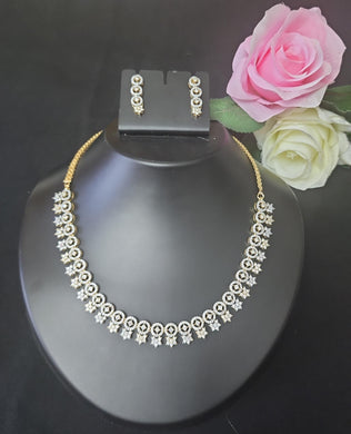 Premium AAA Grade Cubic Zircon / American Diamond Sets - Necklace & Earrings