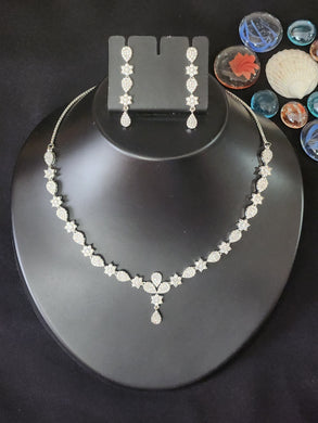 Premium AAA Grade Cubic Zircon / American Diamond Sets - Necklace & Earrings