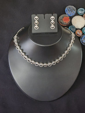 Premium AAA Grade Cubic Zircon / American Diamond Sets - Necklace & Earrings