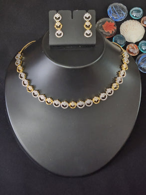 Premium AAA Grade Cubic Zircon / American Diamond Sets - Necklace & Earrings