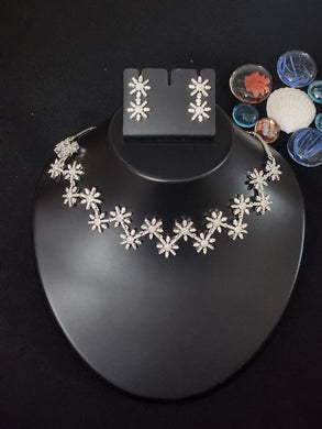 Premium AAA Grade Cubic Zircon / American Diamond Sets - Necklace & Earrings