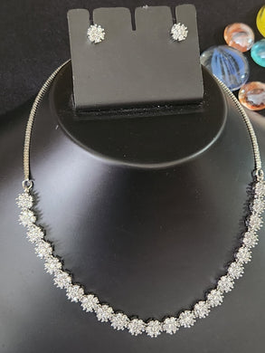 Premium AAA Grade Cubic Zircon / American Diamond Sets - Necklace & Earrings