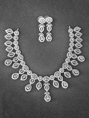 Premium AAA Grade Cubic Zircon / American Diamond Sets - Necklace & Earrings