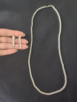 Premium AAA Grade Cubic Zircon / American Diamond Sets - Necklace & Earrings