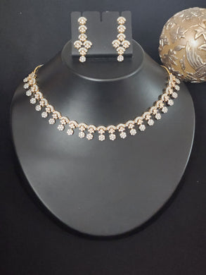 Premium AAA Grade Cubic Zircon / American Diamond Sets - Necklace & Earrings