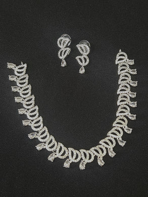 Premium AAA Grade Cubic Zircon / American Diamond Sets - Necklace & Earrings
