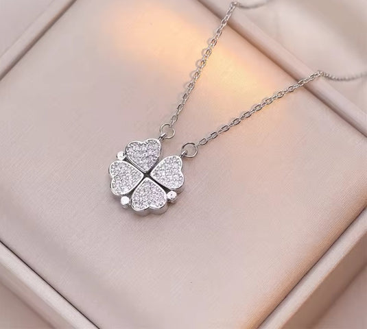 Heart Magnetic Convertible Pendant & Necklace in Stainless Steel