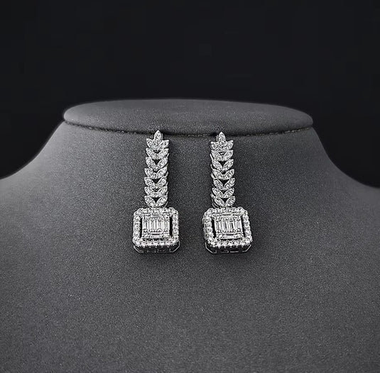 Premium AAA Grade Cubic Zircon/American Diamond Drop Earrings