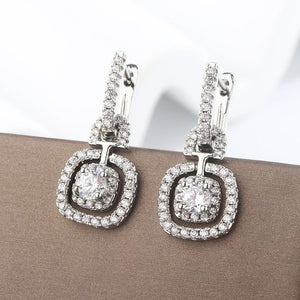 Premium AAA Grade Cubic Zircon/American Diamond Crystal Drop Earrings