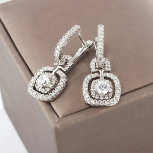 Premium AAA Grade Cubic Zircon/American Diamond Crystal Drop Earrings