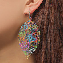 Load image into Gallery viewer, Colorful Tassel Multicolor Leaf Droplets Long earrings