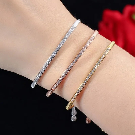 Set of 3 Pieces Adjustable Bolo Bracelets in Yellow, White and Rose