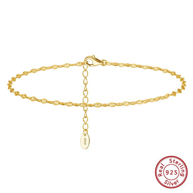 14K Gold plated 925 Silver Anklet