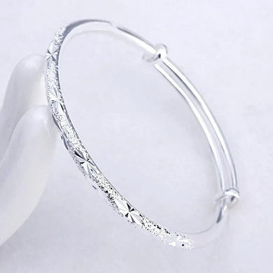 925 Silver Classic Adjustable Cuff Bangle