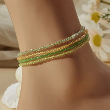 Load image into Gallery viewer, Set of 4 pieces multicolor stretch beaded anklets