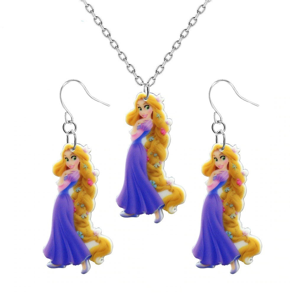 Disney Princess Tangled Rapunzel Sun Inspired Earrings Jewellery