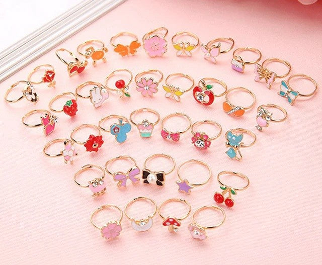 Adjustable Charm Finger Rings