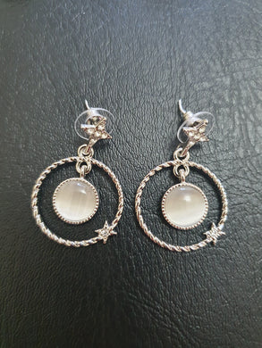 Stylish Metallic plating Pearl Drop Earrings