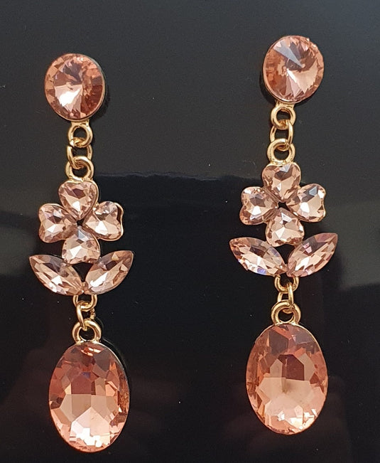 Multi colored stones outlined in Gold classic wear danglers 6 classic colors to add grace to any of your classic outfits