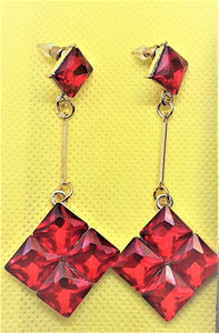 Multi colored stones outlined in Gold classic wear danglers 6 classic colors to add grace to any of your classic outfits