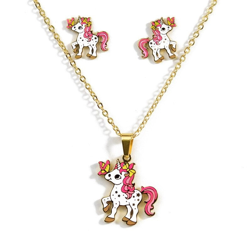 Unicorn Love Pendant Set in a Stylish Combination of Colors