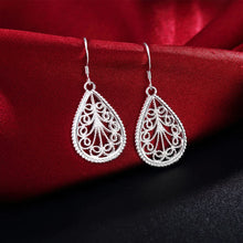 Load image into Gallery viewer, Water Drop 925 Silver Set with a Pretty Necklace and matching Earrings