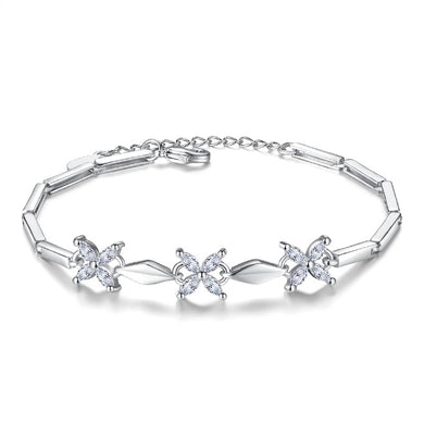 925 Silver Adjustable Butterfly Design Bracelet