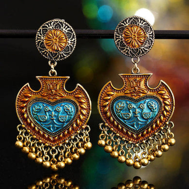 Stylish Metallic Plating Ethnic Drop Earrings