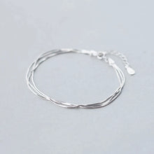 Load image into Gallery viewer, 925 Silver 3 layered Adjustable Bracelet
