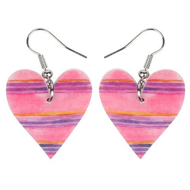 Trendy Acrylic Heart Drop Earrings