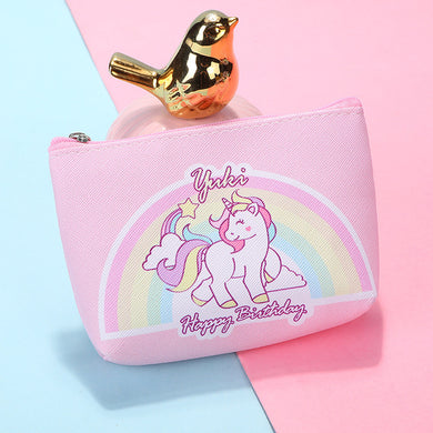 Unicorn Print PU Cosmetic Bag / Coin Purse 13 x 3cm