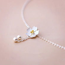 Load image into Gallery viewer, 925 Silver Beautiful Rose in a Tassel Design Necklace