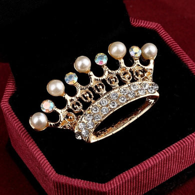 Stylish Metallic Rhinestone Studded Brooch