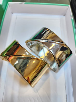Silver Stylish Formal and Casual wear Hollow Wide Bangle