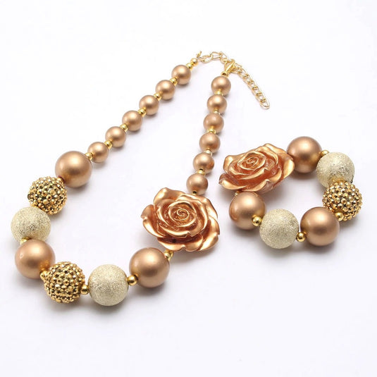 Pretty Beaded Flower Bracelet