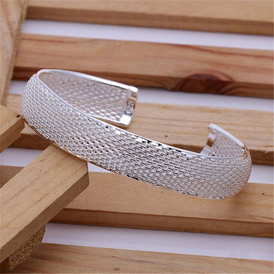 925 Silver Classic Net designed Adjustable Cuff Bangle