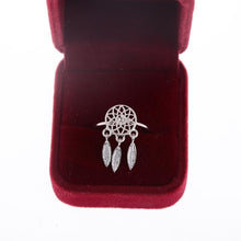 Load image into Gallery viewer, 925 Silver Adjustable Stylish Formal Finger Ring in a Dreamcatcher Design