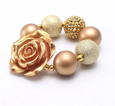 Pretty Beaded Flower Bracelet